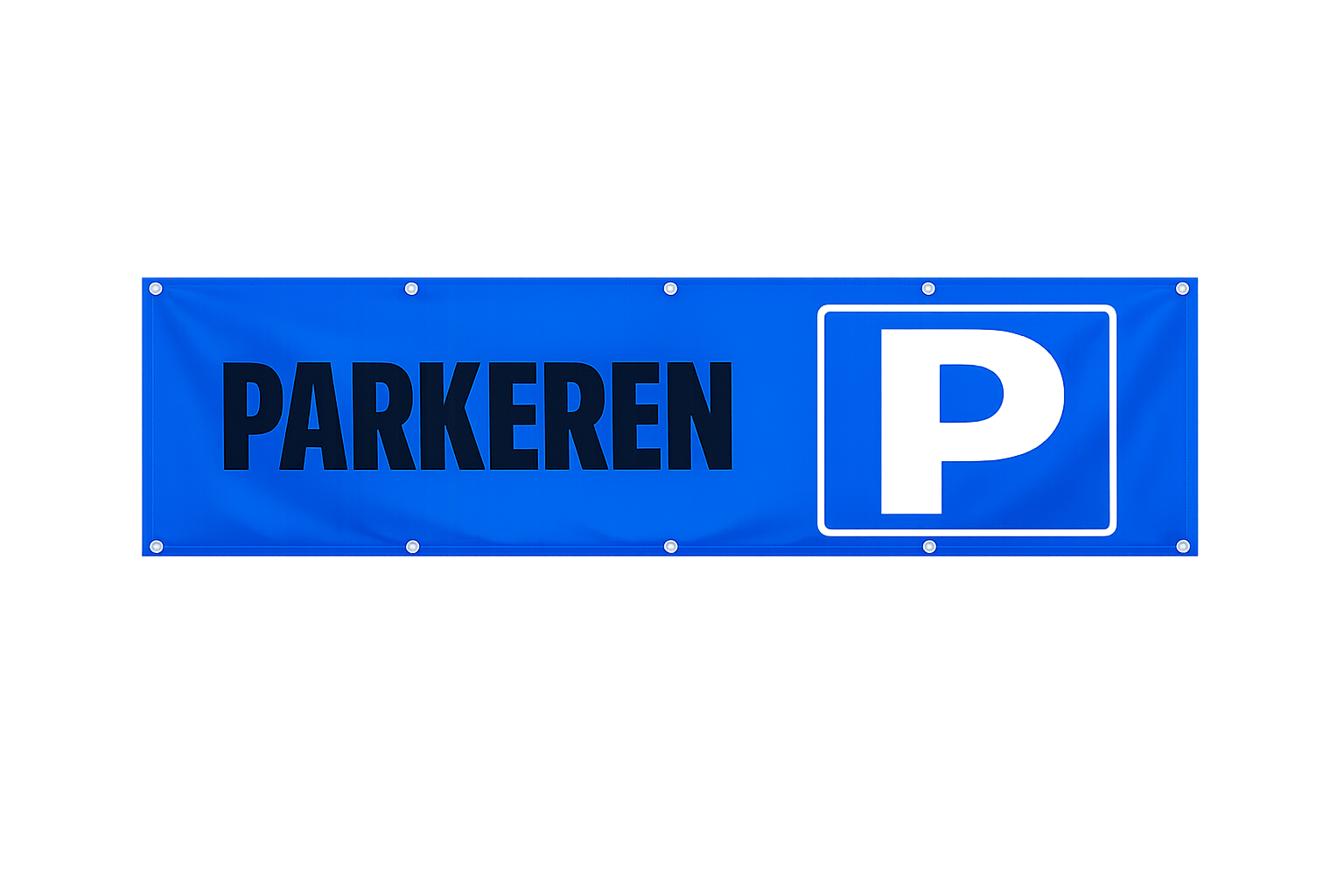 Dranghek banner "PARKEREN"