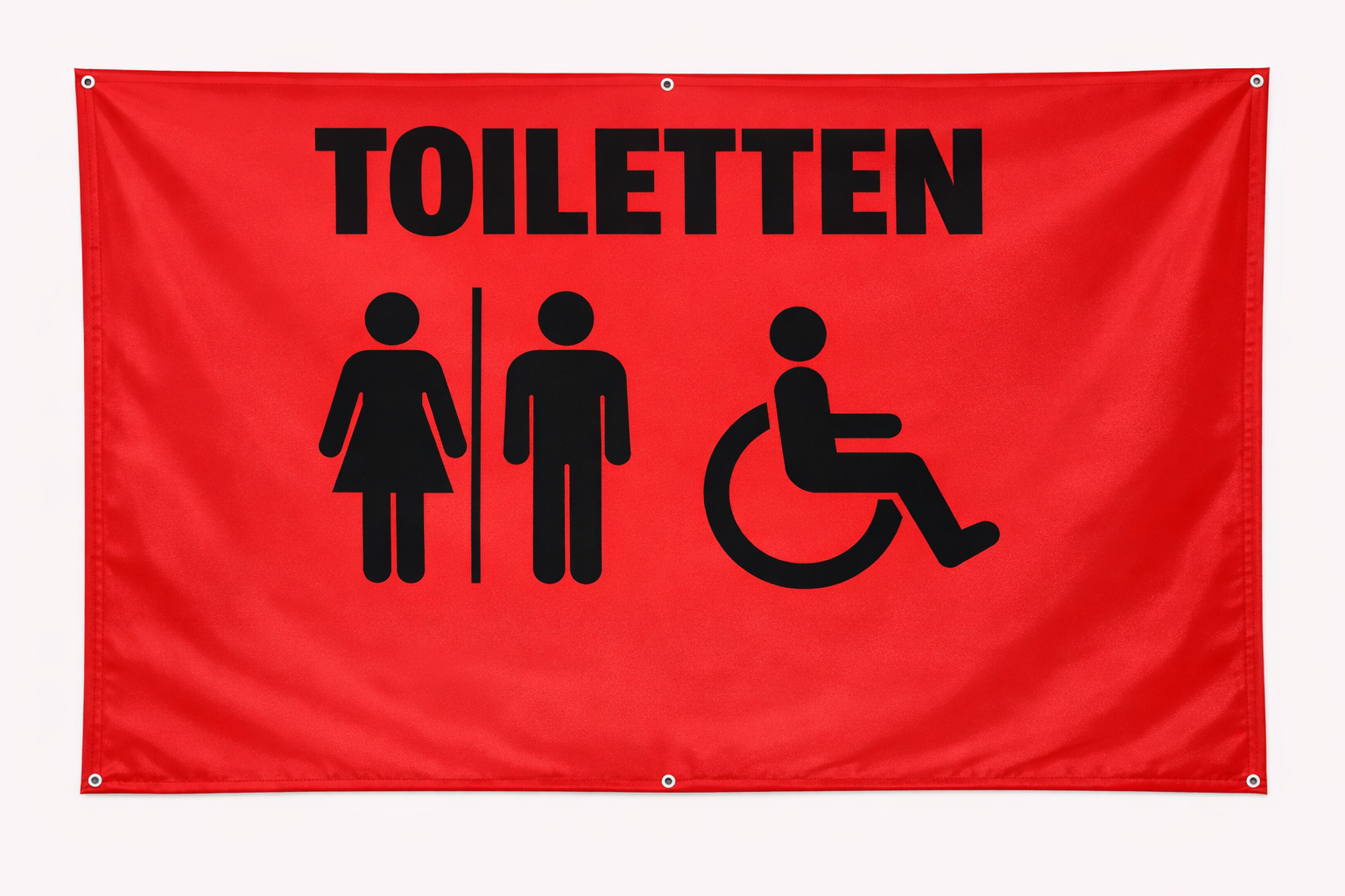 Bouwhek banner "TOILETTEN"